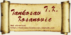 Tankosav Kosanović vizit kartica